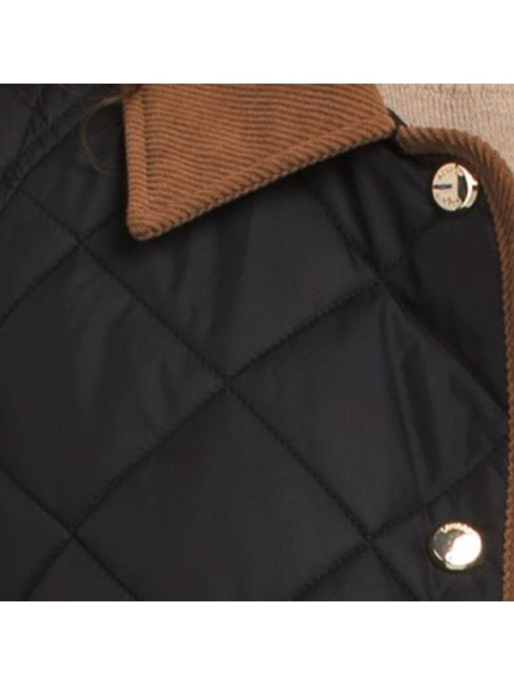 LONDON FOG Missy Corduroy Collared Quilted Jacket - Picture 3 of 3